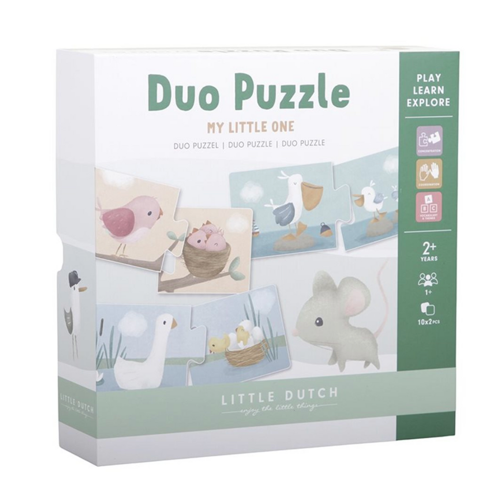LITTLE DUTCH - Duo Puzzle Flores y Mariposas My Little One FSC LD4764 DSC