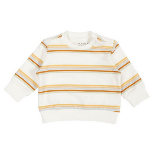 LITTLE DUTCH - Debeli prugasti džemper Vintage Sunny Stripes