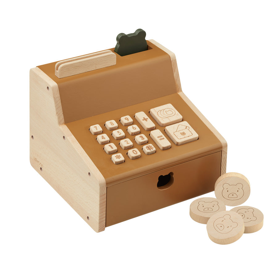 LIEWOOD - Spielkasse Buck aus Holz Golden Caramel Multi Mix
