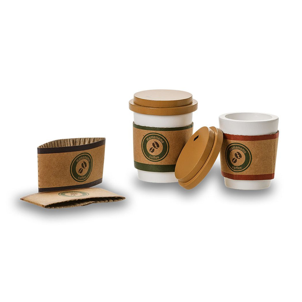 play set wooden coffee to go mamamemo 85532