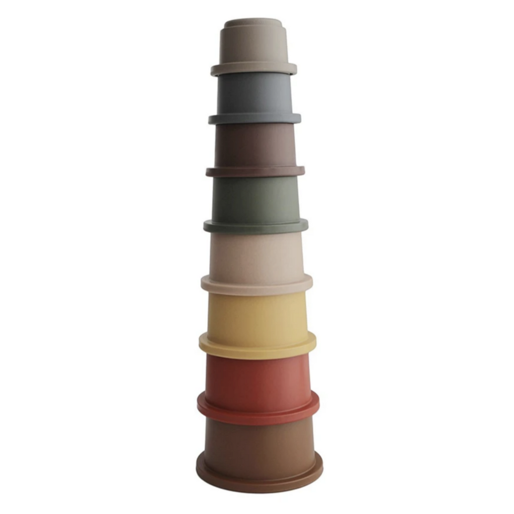 MUSHIE - Stapelturm Stacking Cups Retro 8teilig