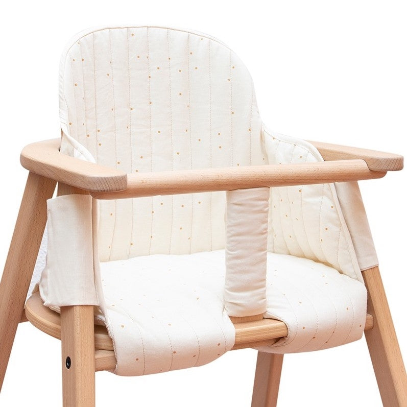 Nobodinoz - Jastuk za sjedalo za visoke stolice Growing Green Honey Sweet Dots