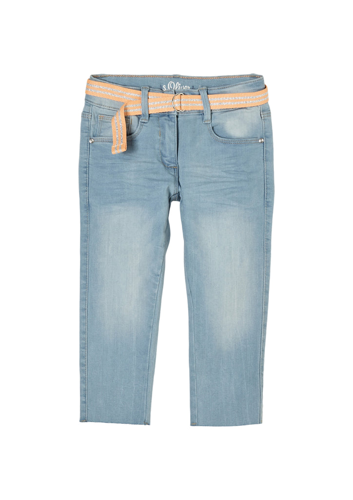s.Oliver jeans pour filles avec ceinture en tissu 2110243