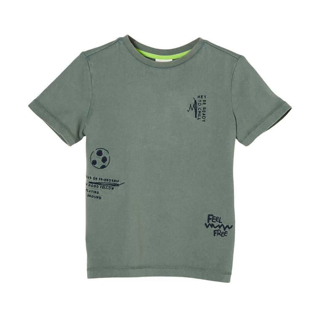 s.oliver Boy T-shirt mit Print fussball 2112702