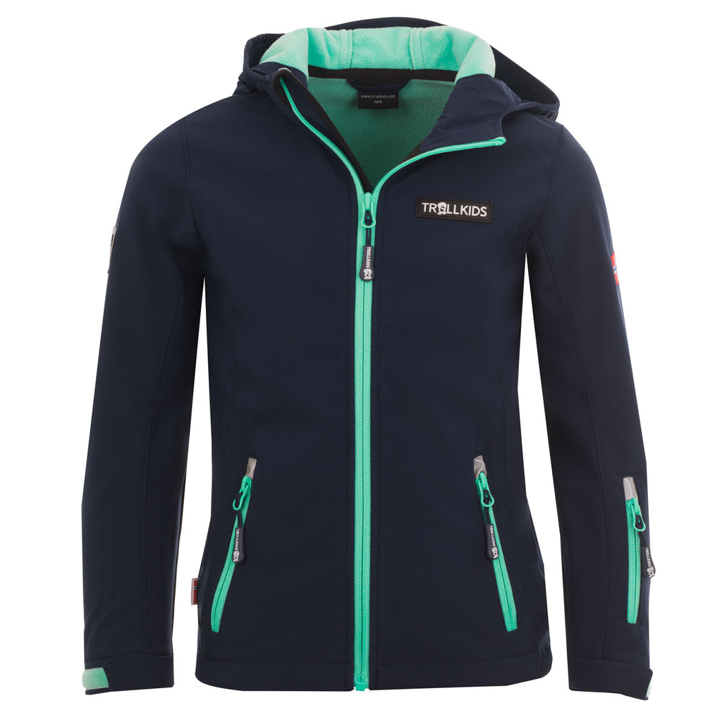 TROLLKIDS Chaqueta Soft Shell Niña Oslofjord azul marino-menta